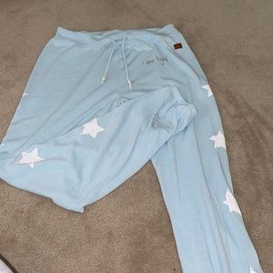 Peace Love World Blue Sweatpants